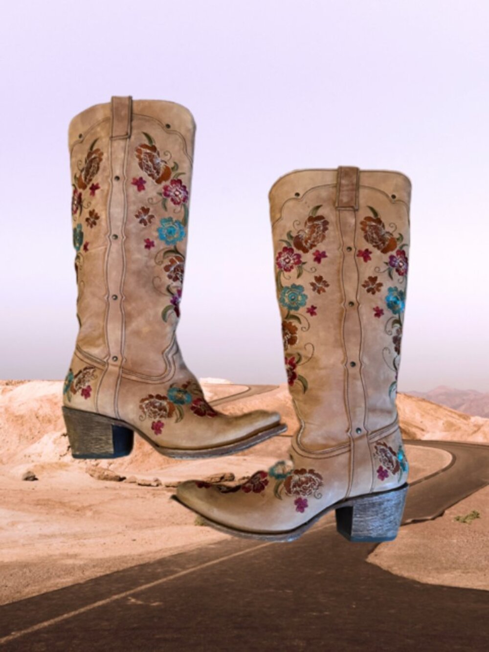 Corral Vintage Embroidered Tall Western Boots - Size 8 womens